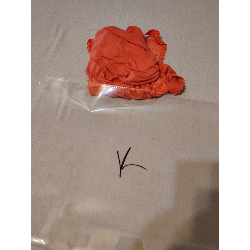 Victoria's Secret Lace Halter‎ Chemise Nightie Lingerie Coral Size Large K - Picture 9 of 9